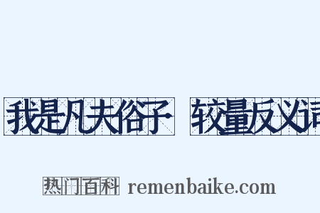 我是凡夫俗子·较量反义词是什么意思的图片